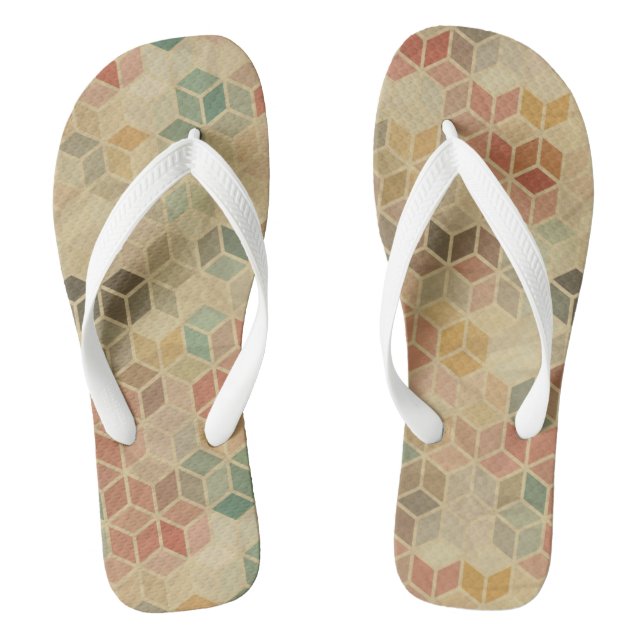 Retro geometric pattern 5 thongs (Footbed)