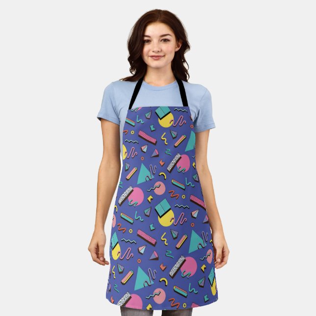 Retro Geometric Pattern Apron (Worn)