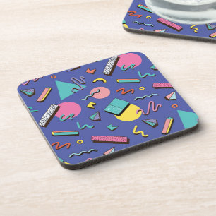 Retro Geometric Pattern Coaster