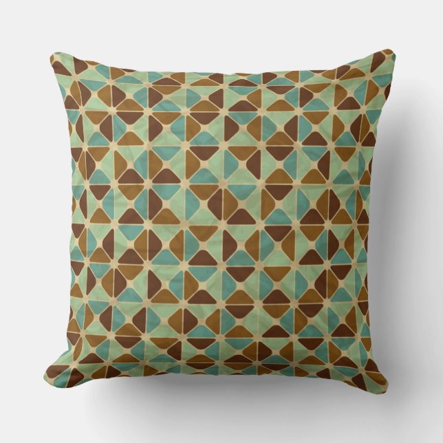 Retro geometric pattern cushion (Front)