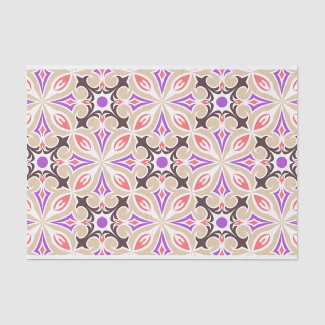 Retro Geometric pattern decoupage Tissue Paper (Front)