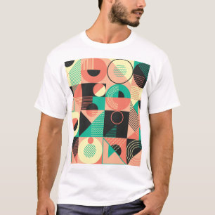 Retro Geometric Pattern Design T-Shirt
