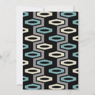 Retro Geometric Pattern Holiday Card