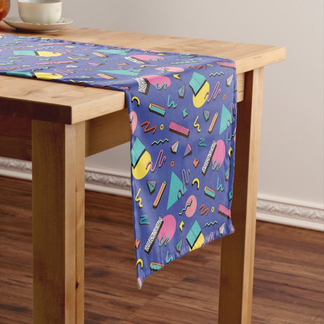 Retro Geometric Pattern Medium Table Runner (In Situ)