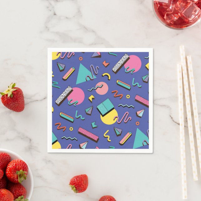 Retro Geometric Pattern Napkin (Insitu)