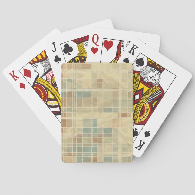Retro geometric pattern playing cards (Back)