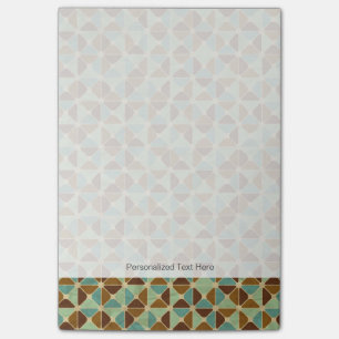 Retro geometric pattern post-it notes