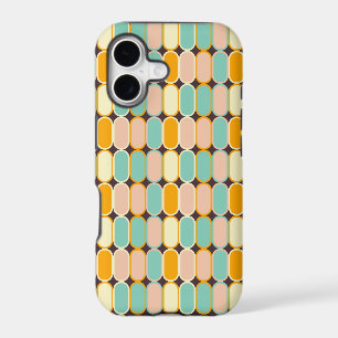 Retro geometric pattern with vertical ovals