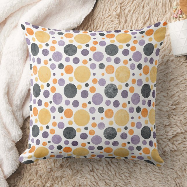 Retro Geometric Polka Dot Seamless Pattern Cushion (Blanket)