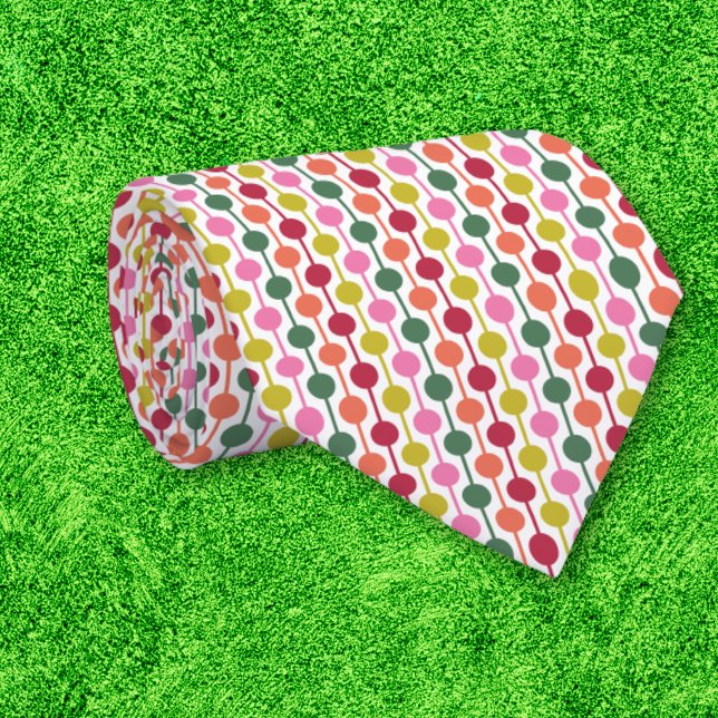 Retro Geometric Print 1970s Patterned Christmas Tie (Creator Uploaded)