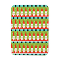Retro Geometric Santa Flexible Magnet