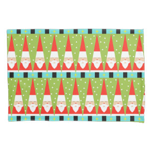 Retro Geometric Santa Pillowcase