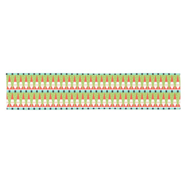 Retro Geometric Santa Table Runner (Horizontal)