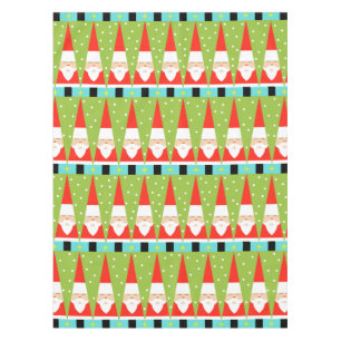 Retro Geometric Santa Tablecloth