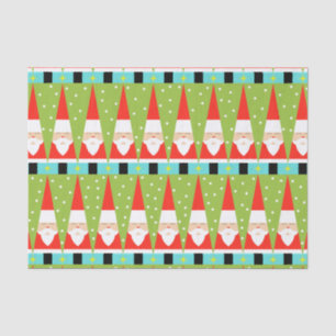 Retro Geometric Santa Tissue Paper