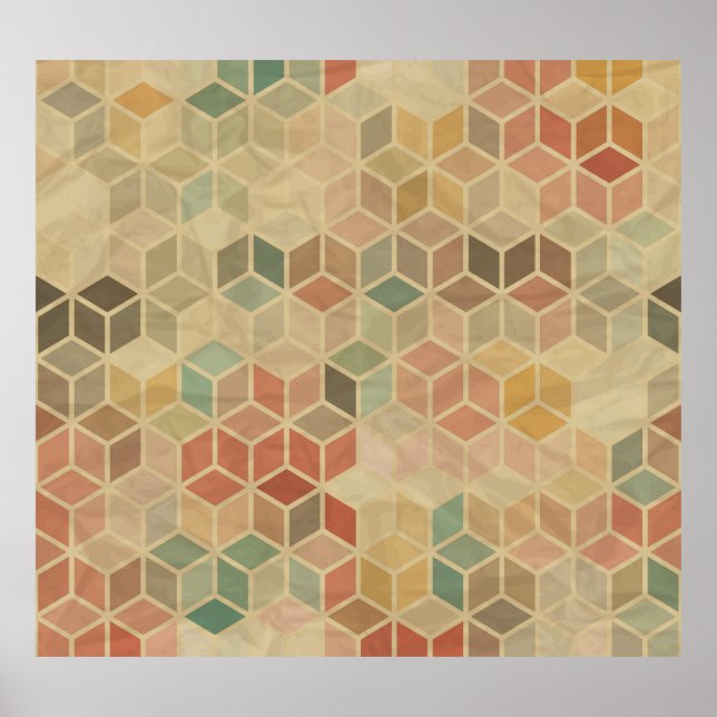 Retro Geometric: Seamless Design Poster (Front)