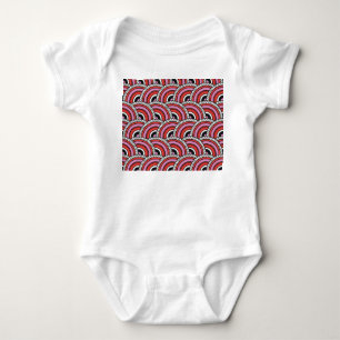 Retro Geometric Seamless Pattern Baby Bodysuit