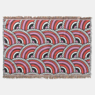 Retro Geometric Seamless Pattern Throw Blanket