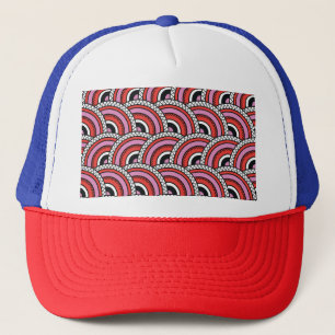 Retro Geometric Seamless Pattern Trucker Hat