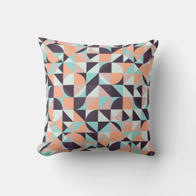 Retro geometric, seamless vintage background cushion (Front)