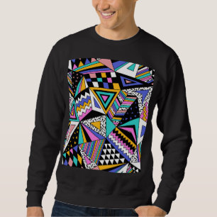 Retro Geometric Shapes: Colourful Vintage. Sweatshirt