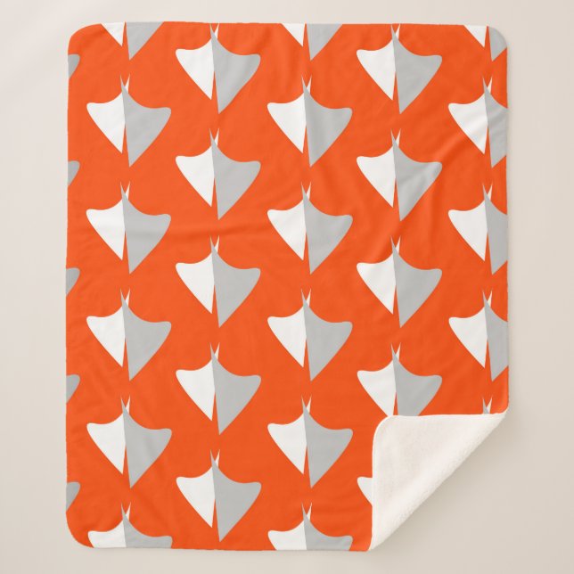 Retro geometric shapes with seamless patternabstra sherpa blanket (Front)