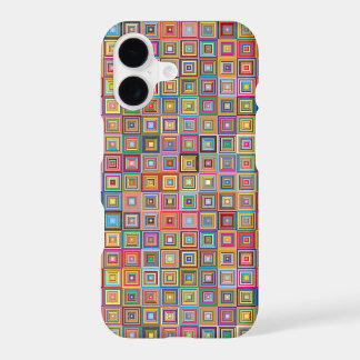 Retro Geometric Square Tile Pattern