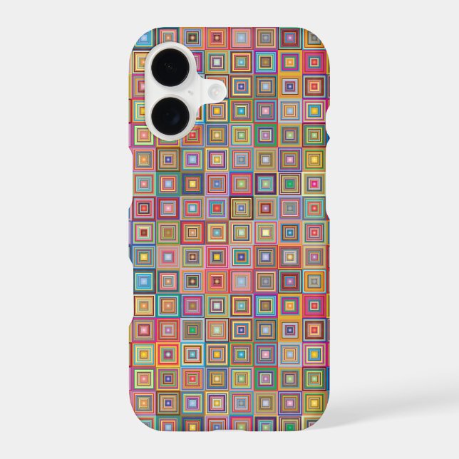 Retro Geometric Square Tile Pattern (Back)
