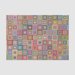 Retro Geometric Tile Pattern Tissue Paper