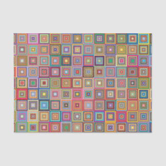 Retro Geometric Tile Pattern Tissue Paper