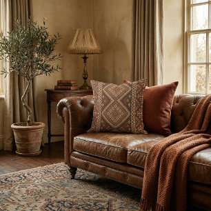  Retro geometric  unique  oriental pattern elegant Cushion