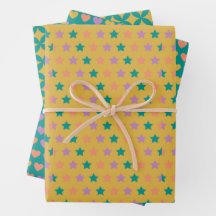 retro geometric wrapping paper
