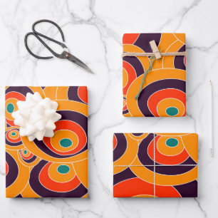 Retro Geometric Wrapping Paper – Bold Abstract 