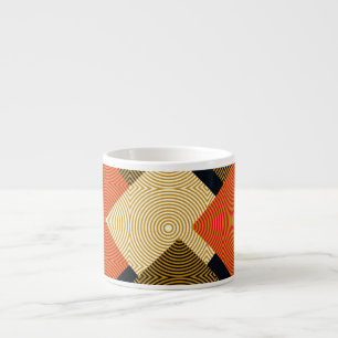 Retro Geometrical Squares: Vintage Pattern. Espresso Cup