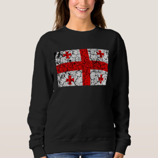 Retro Georgia Flag Country Independence Men Women  Sweatshirt