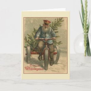 Retro German Fröhliche Weihnachten Christmas Card