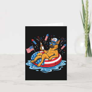 Retro german shepherd beer usa 250th anniversary card