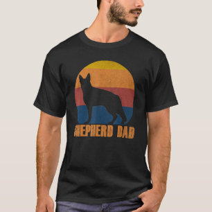 Retro German Shepherd Dad Dog Owner Pet Shepard Fa T-Shirt