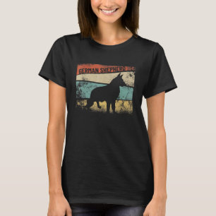 Retro German Shepherd Dog Breed Silhouette German  T-Shirt