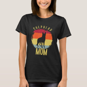 Retro German Shepherd Mum Dog Mother Pet Lover T-Shirt