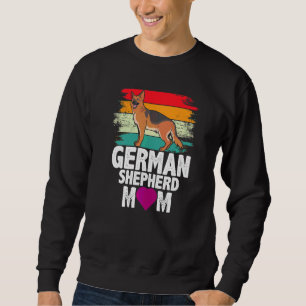 Retro German Shepherd Mum Dog Mother Pet Mum Sweatshirt