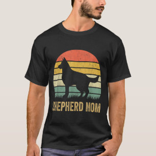Retro German Shepherd Mum Gift Dog Mother Pet Shep T-Shirt