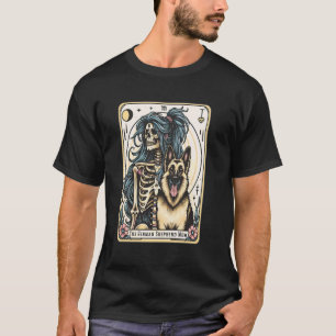 Retro German Shepherd Mum Tarot Card Witchy Vibes  T-Shirt