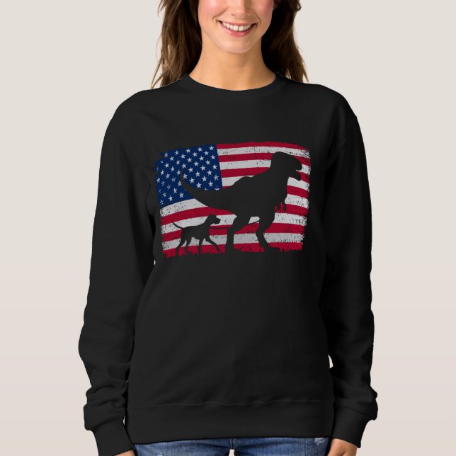 Retro German Shorthaired Pointer 4th of July Ameri Sweatshirt (Front)