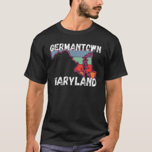 Retro Germantown MD Maryland City Apparel Souvenir T-Shirt
