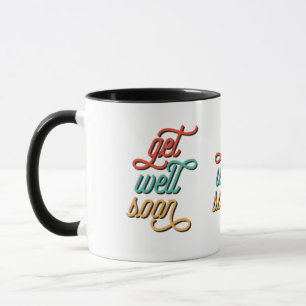 Retro Get Well Soon Typography Coffee Mug