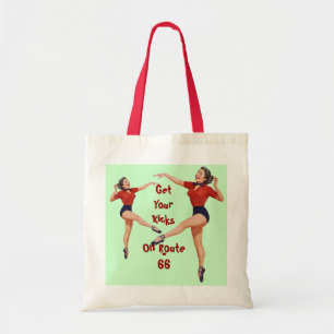 RETRO GET YOUR KICKS ON ROUTE 66 TOTE BAG