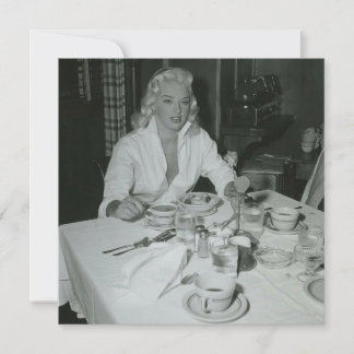 Retro "Getting Some Breakfast" Note Card