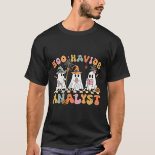 Retro Ghost Boo Havior Analyst Therapist Bc Hallow T-Shirt