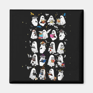 Retro Ghost Book Fantasy Series Halloween Book Lov Magnet
